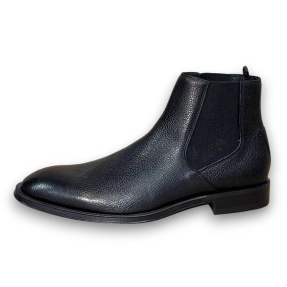 BOSS Premium Chelsea Boots Men's Black Leather US 9 (UK 8 EU 42) MSRP $539 - Picture 2 of 4